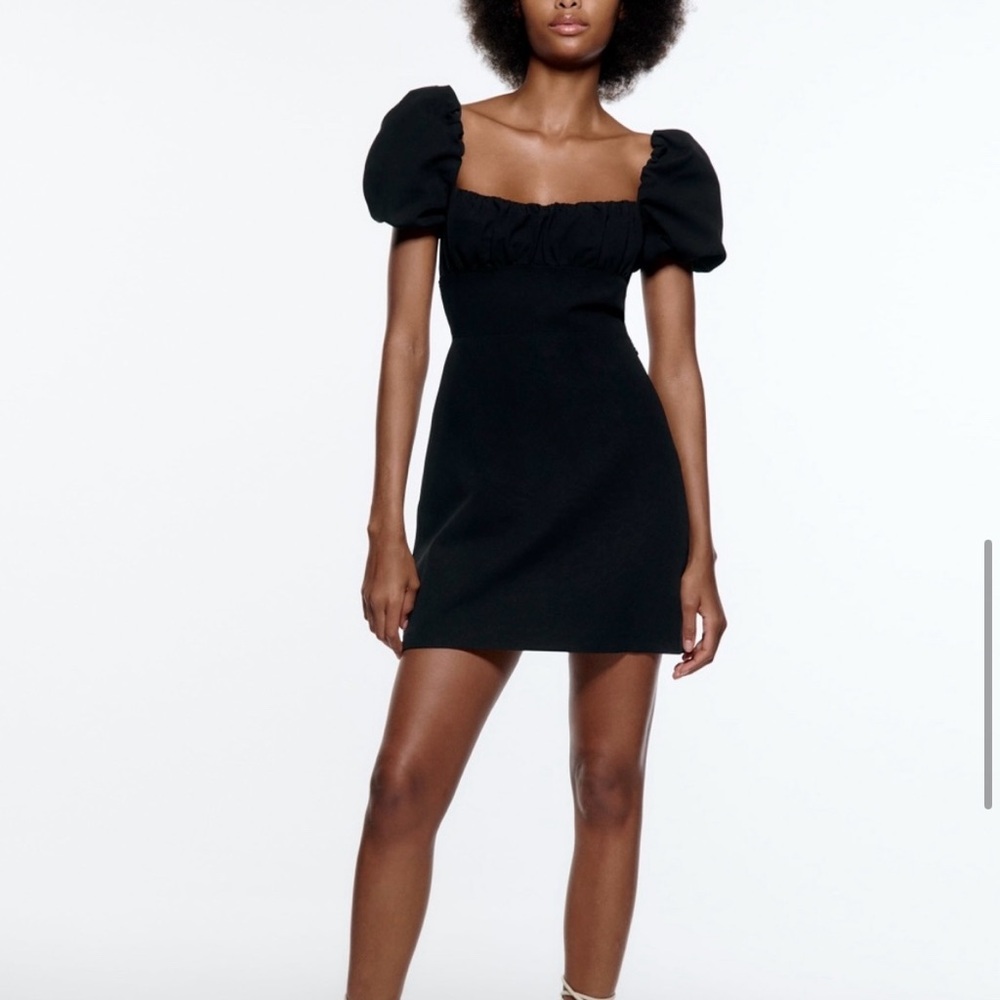 Zara Linen Blend Mini Dress